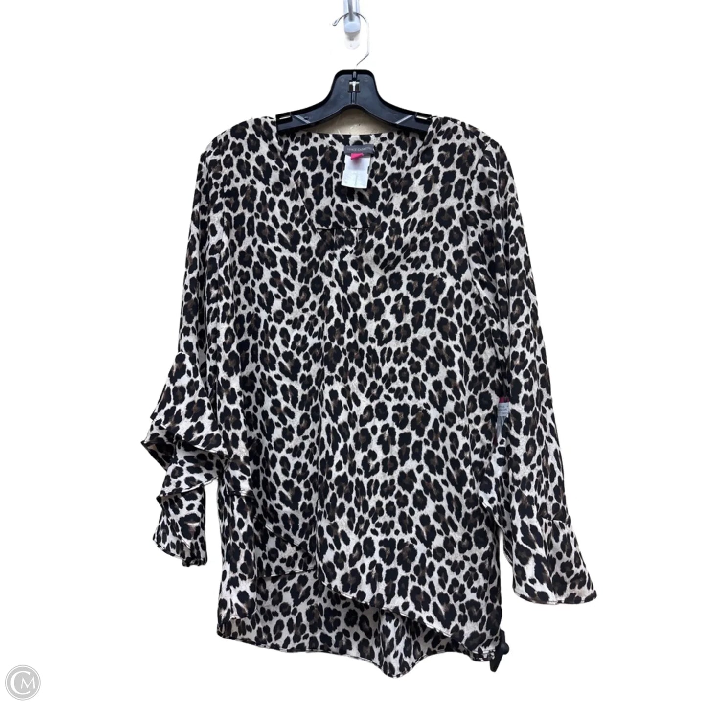 Top Long Sleeve By Vince Camuto In Animal Print, Size: M