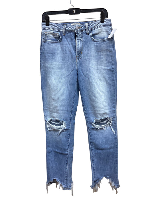 Jeans Straight By L Agence In Blue Denim, Size: 6