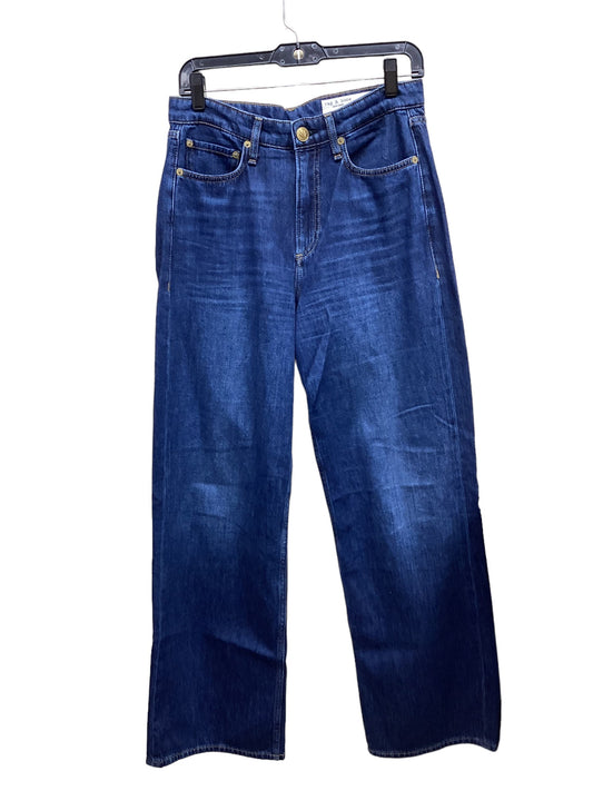 Jeans Wide Leg By Rag And Bone In Blue Denim, Size: 2