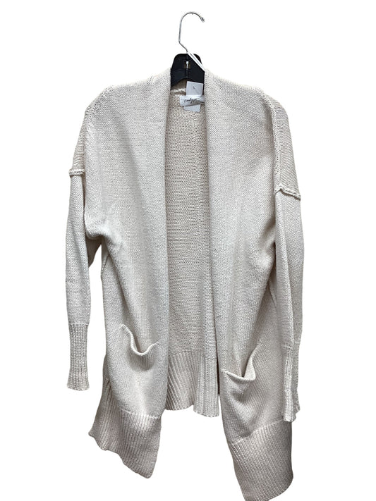 Sweater Cardigan By Clothes Mentor In Cream, Size: S