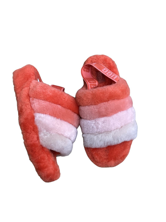 Slippers By Ugg In Orange & Pink, Size: 6