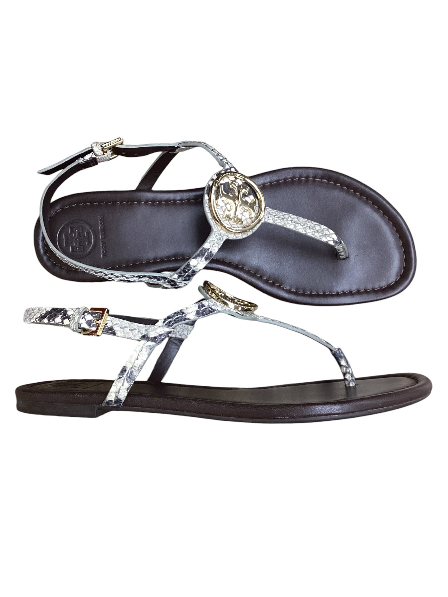 Sandals Designer By Tory Burch In Snakeskin Print, Size: 8