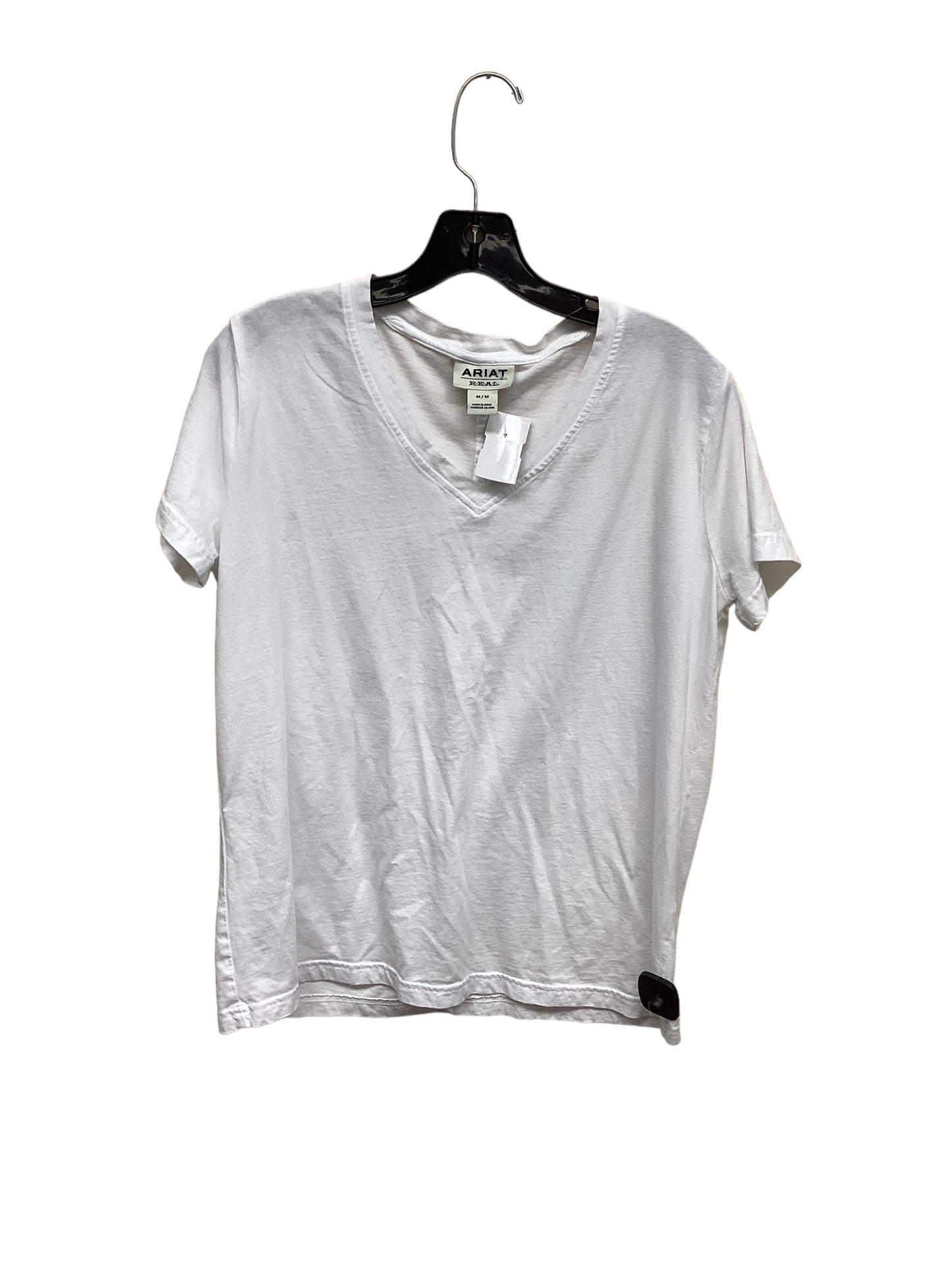 Top Short Sleeve By Ariat In White, Size: M