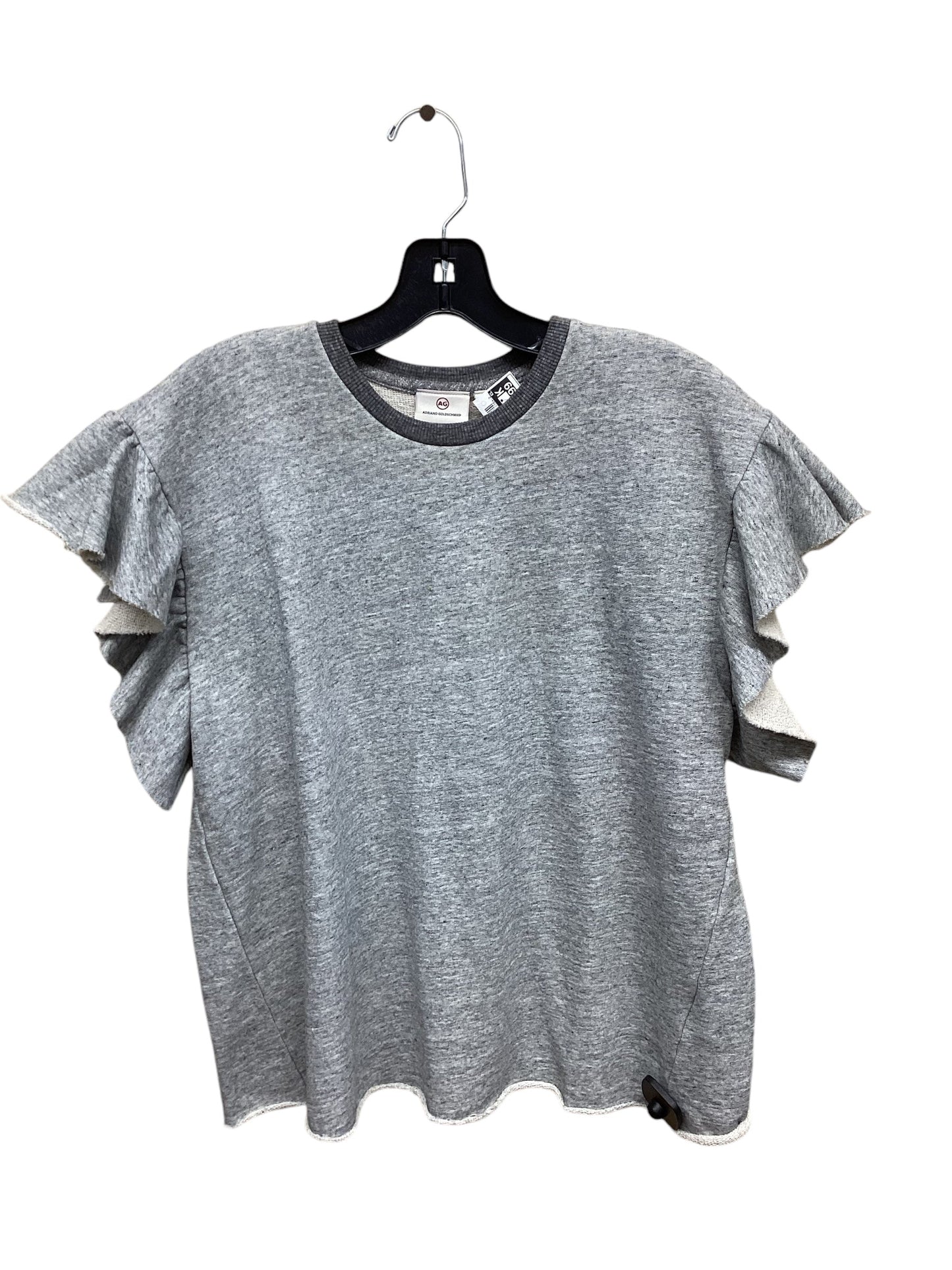 Top Short Sleeve By Adriano Goldschmied In Grey, Size: S