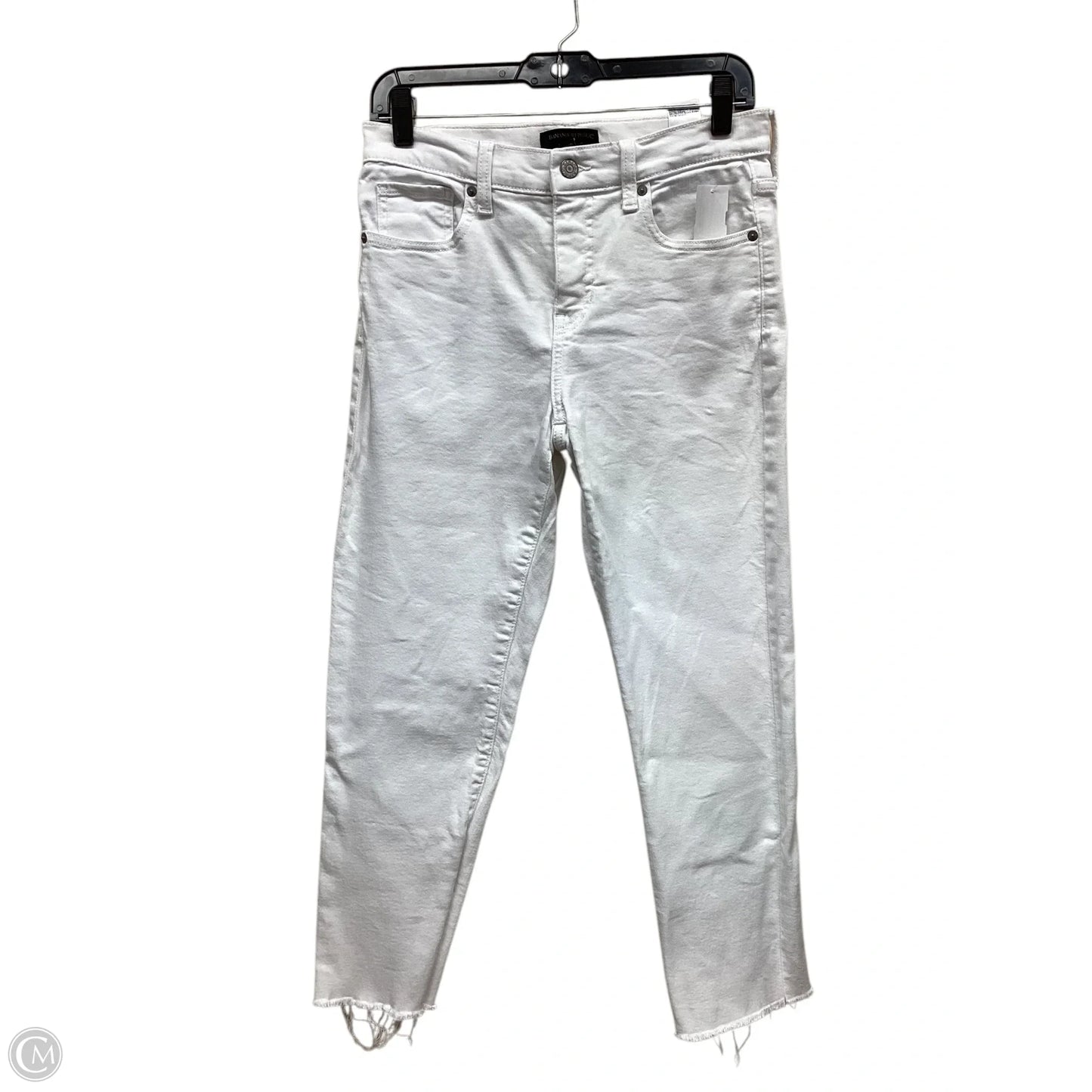 Jeans Skinny By Banana Republic In White Denim, Size: 4
