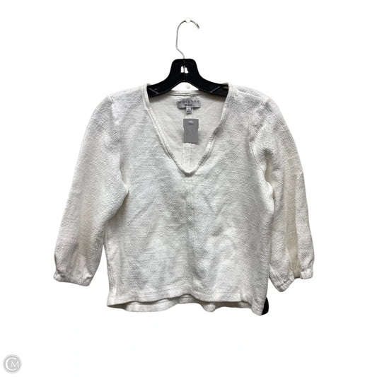 Top Long Sleeve By Madewell In White, Size: S