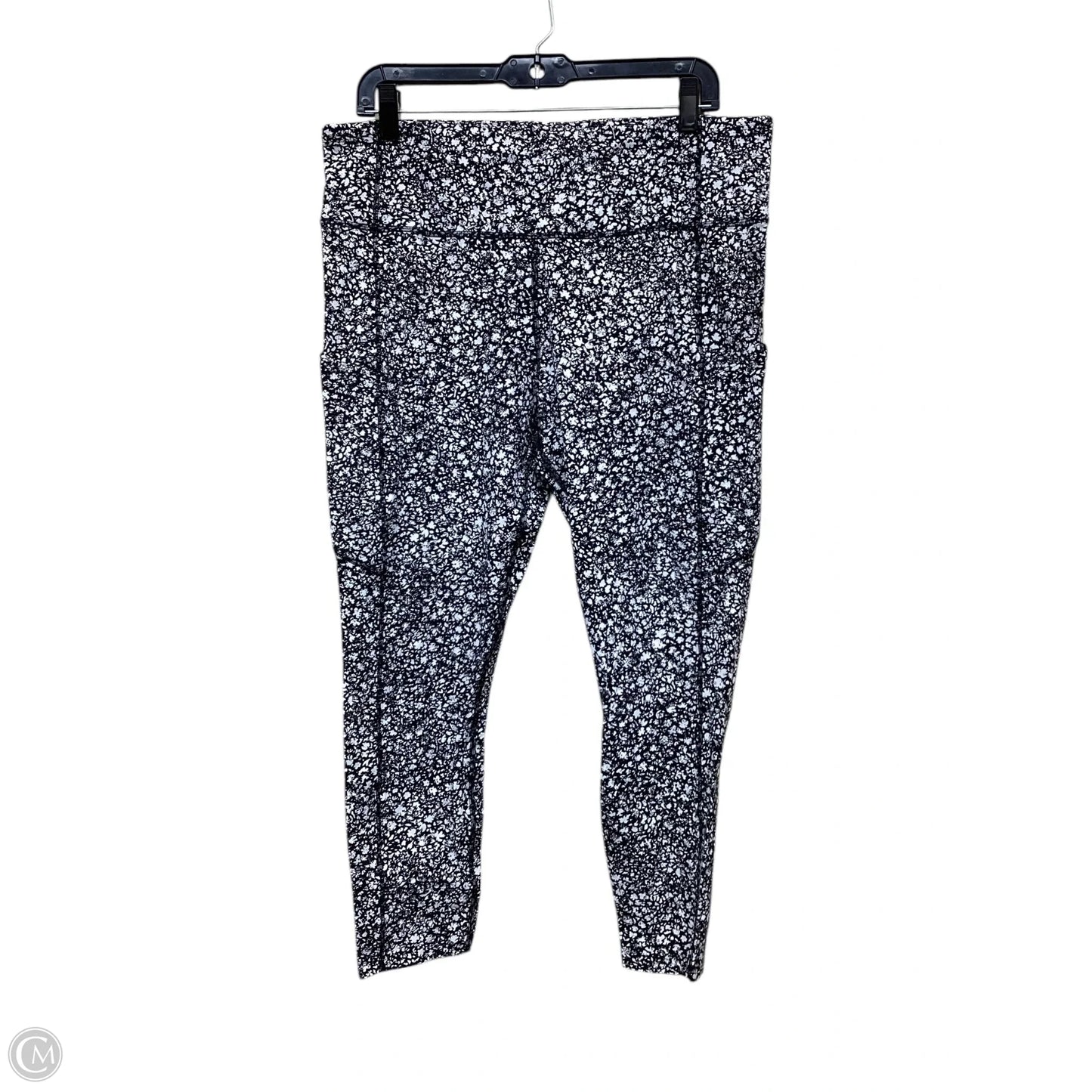 Athletic Leggings By Lululemon In Black & White, Size: 14