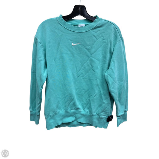 Athletic Sweatshirt Crewneck By Nike Apparel In Teal, Size: Xs