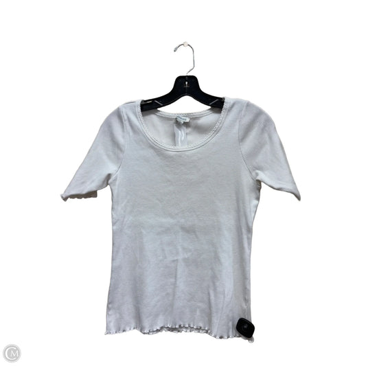 Top Short Sleeve By Sundance In White, Size: L