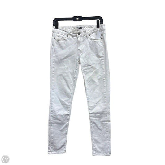 Jeans Skinny By Paige In White Denim, Size: 6