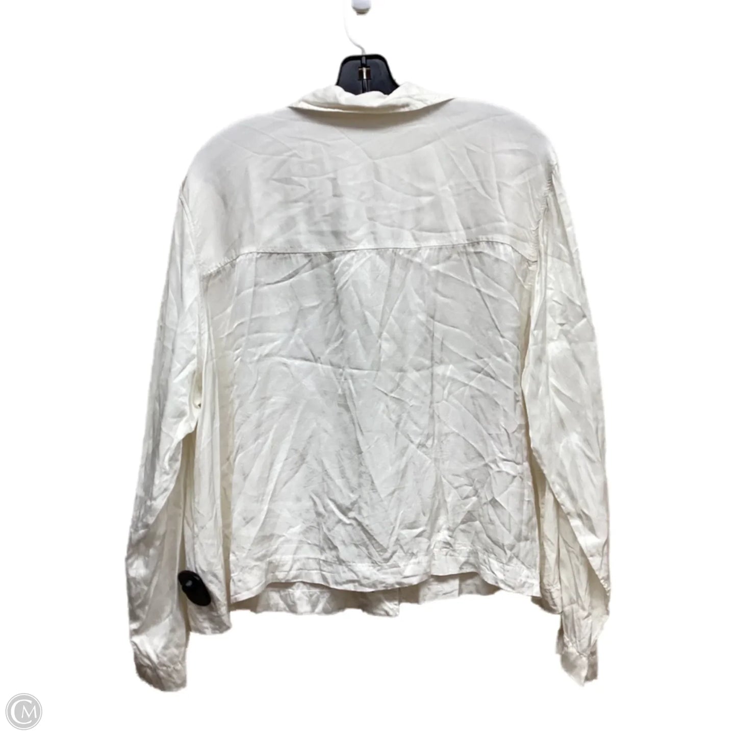 Top Long Sleeve By H&m In White, Size: M