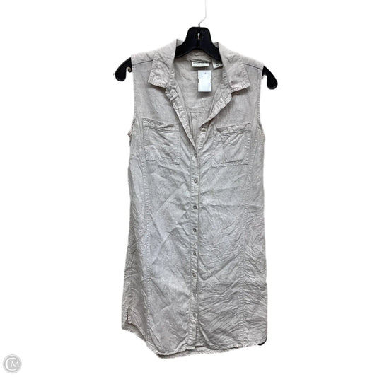 Dress Casual Midi By Adrienne Vittadini In Beige, Size: 4