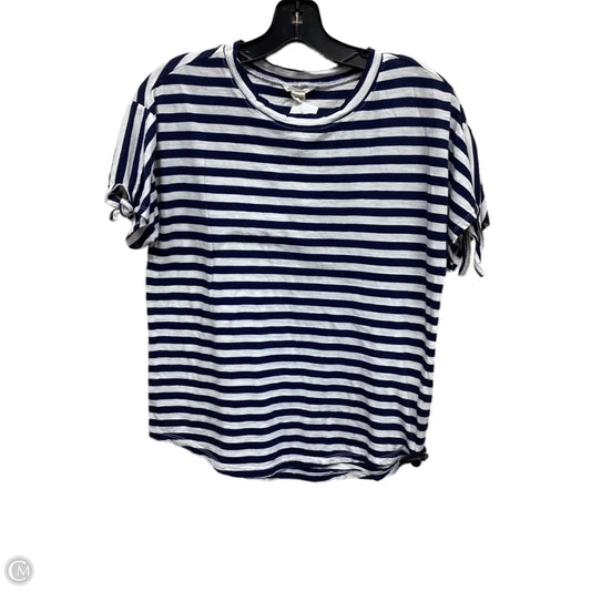 Top Short Sleeve By Caslon In Striped Pattern, Size: S