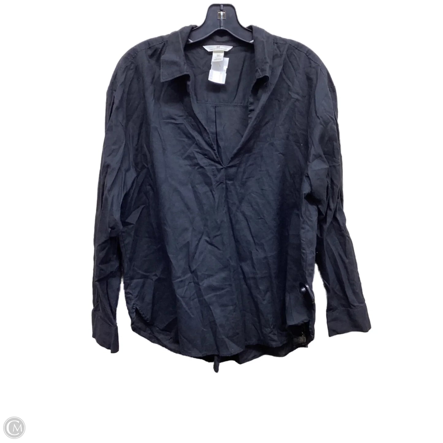 Top Long Sleeve By H&m In Black, Size: M