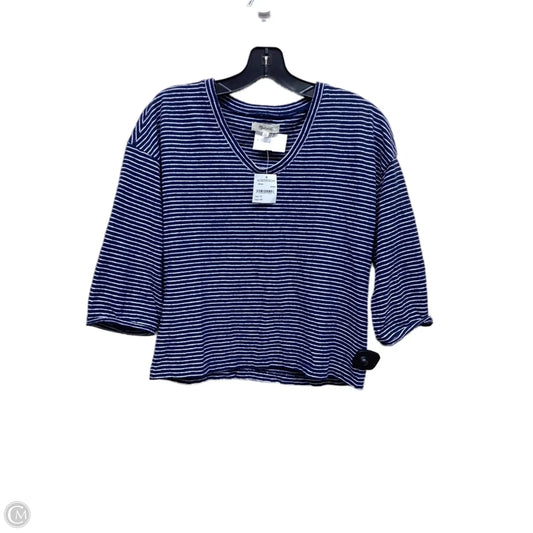 Top 3/4 Sleeve By Madewell In Striped Pattern, Size: Xs
