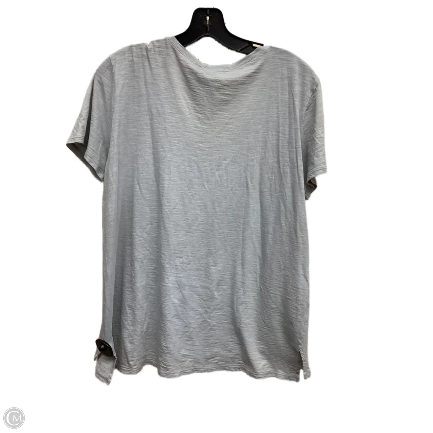 Top Short Sleeve By Theory In Grey, Size: L