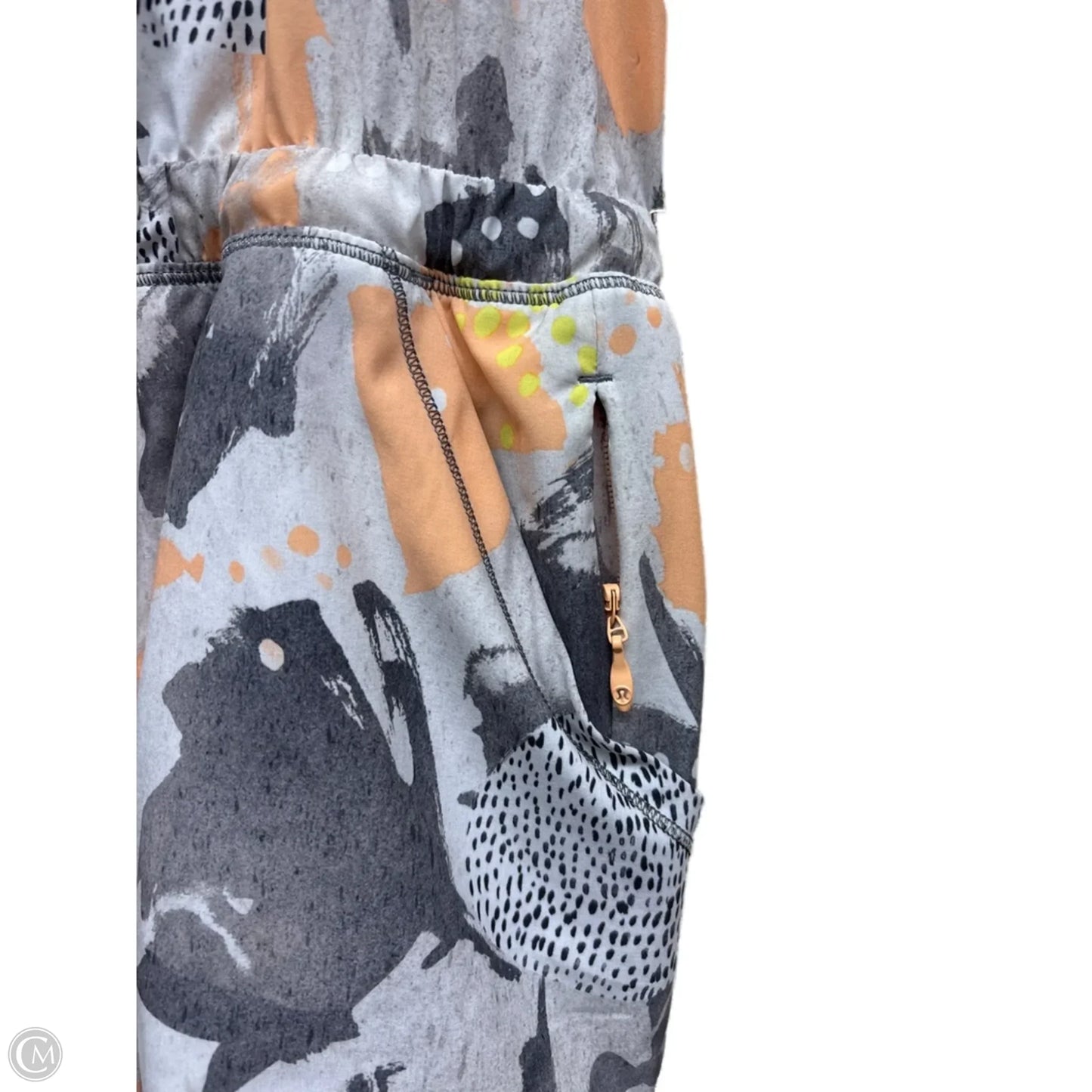 Athletic Dress By Lululemon In Grey & Orange, Size: 4