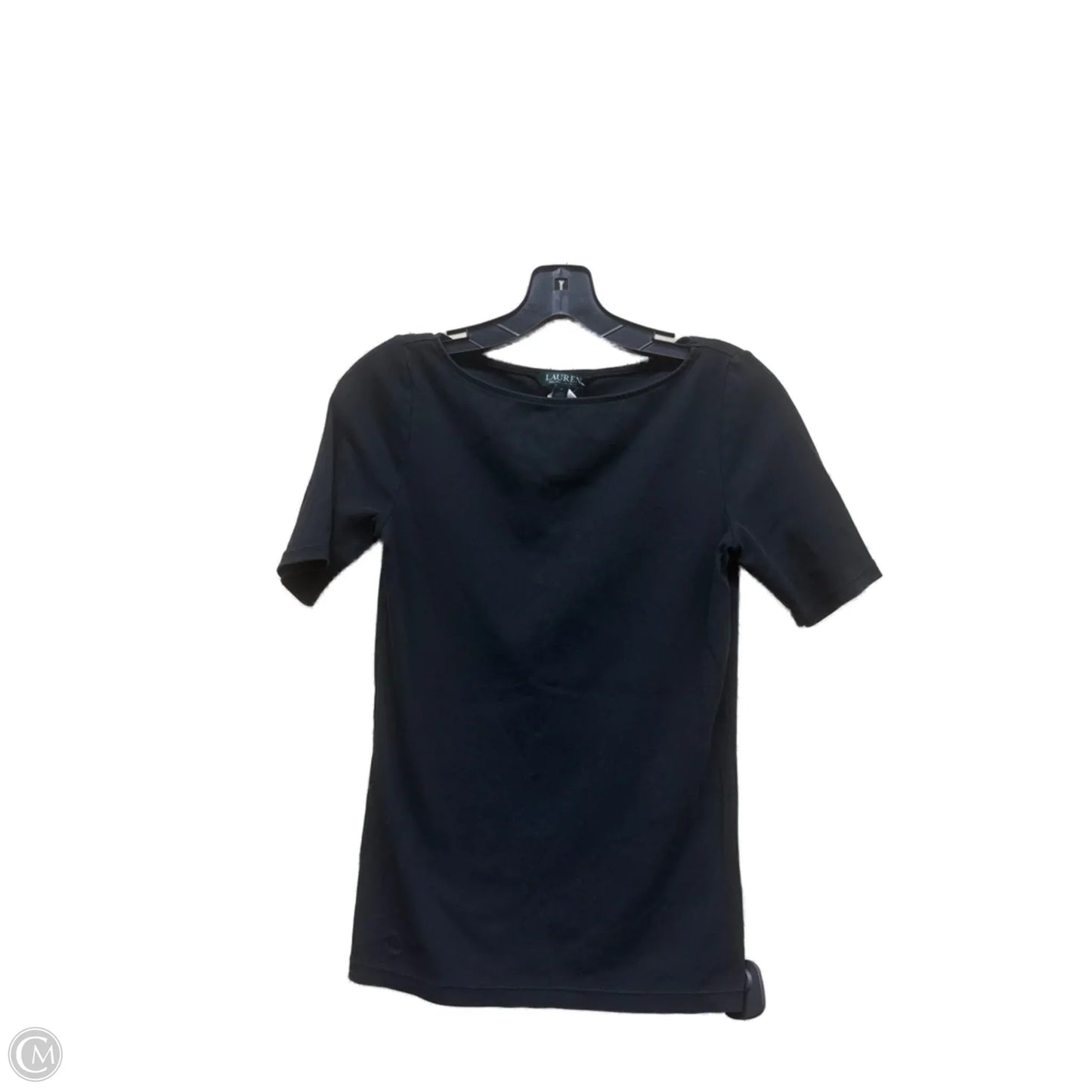 Top Short Sleeve By Lauren By Ralph Lauren In Black, Size: S