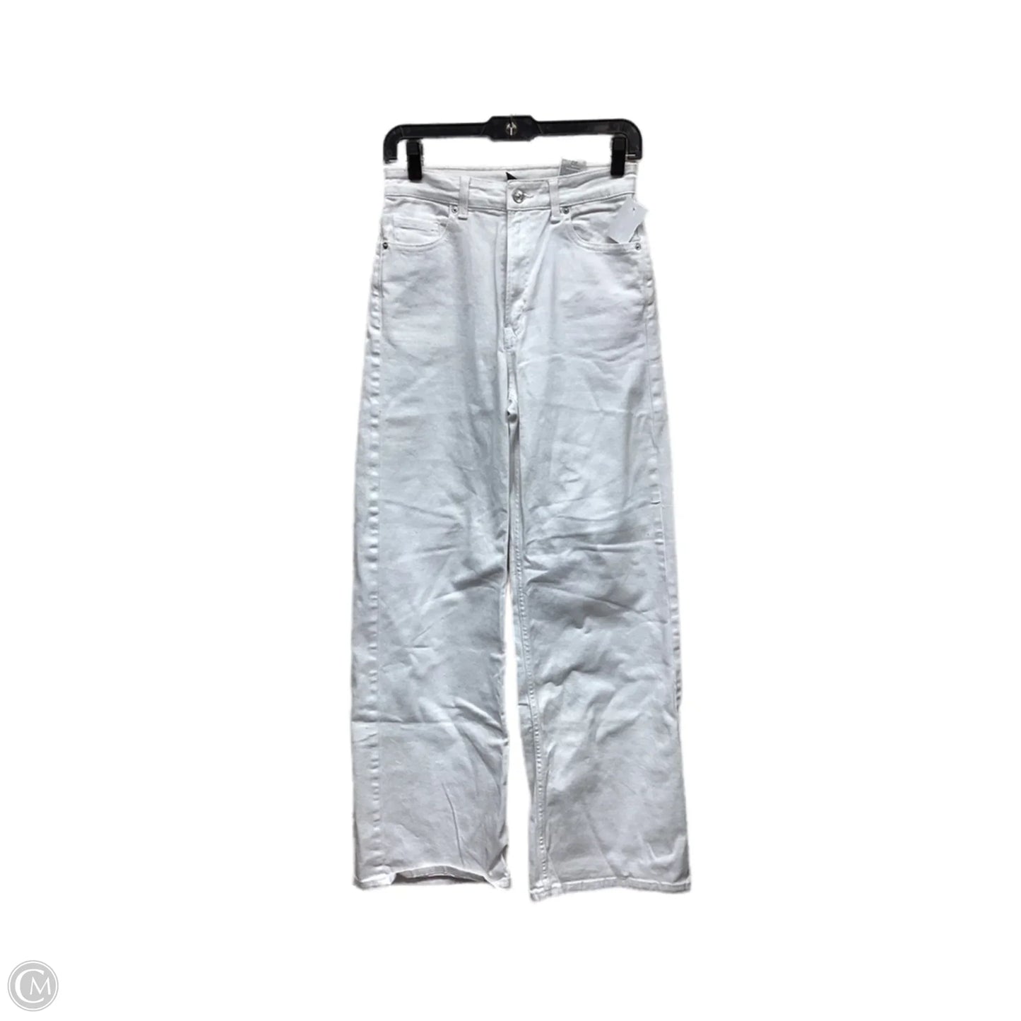 Jeans Wide Leg By Divided In White Denim, Size: 6