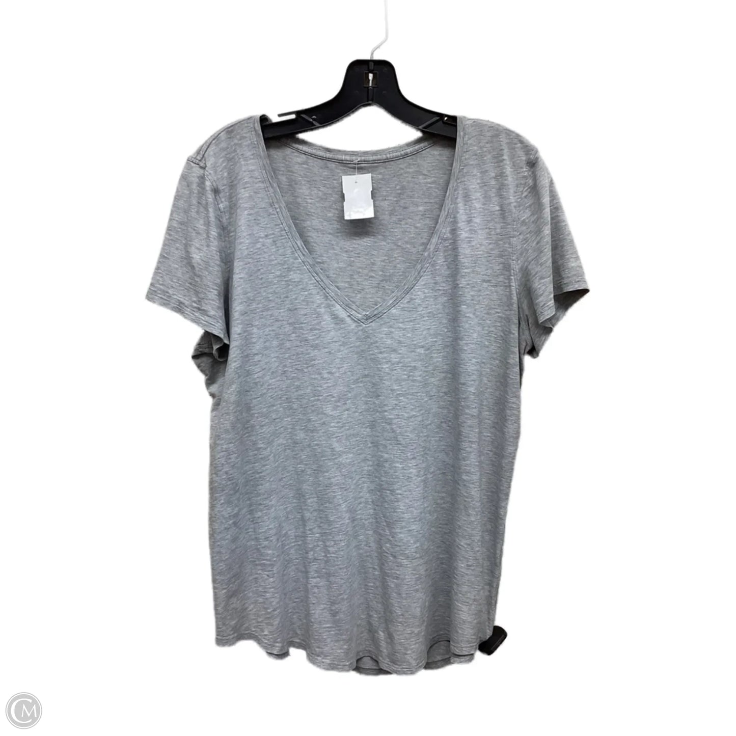 Athletic Top Short Sleeve By Lululemon In Grey, Size: 10