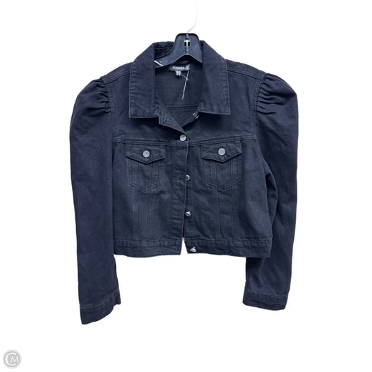 Jacket Denim By Missguided In Black Denim, Size: 10