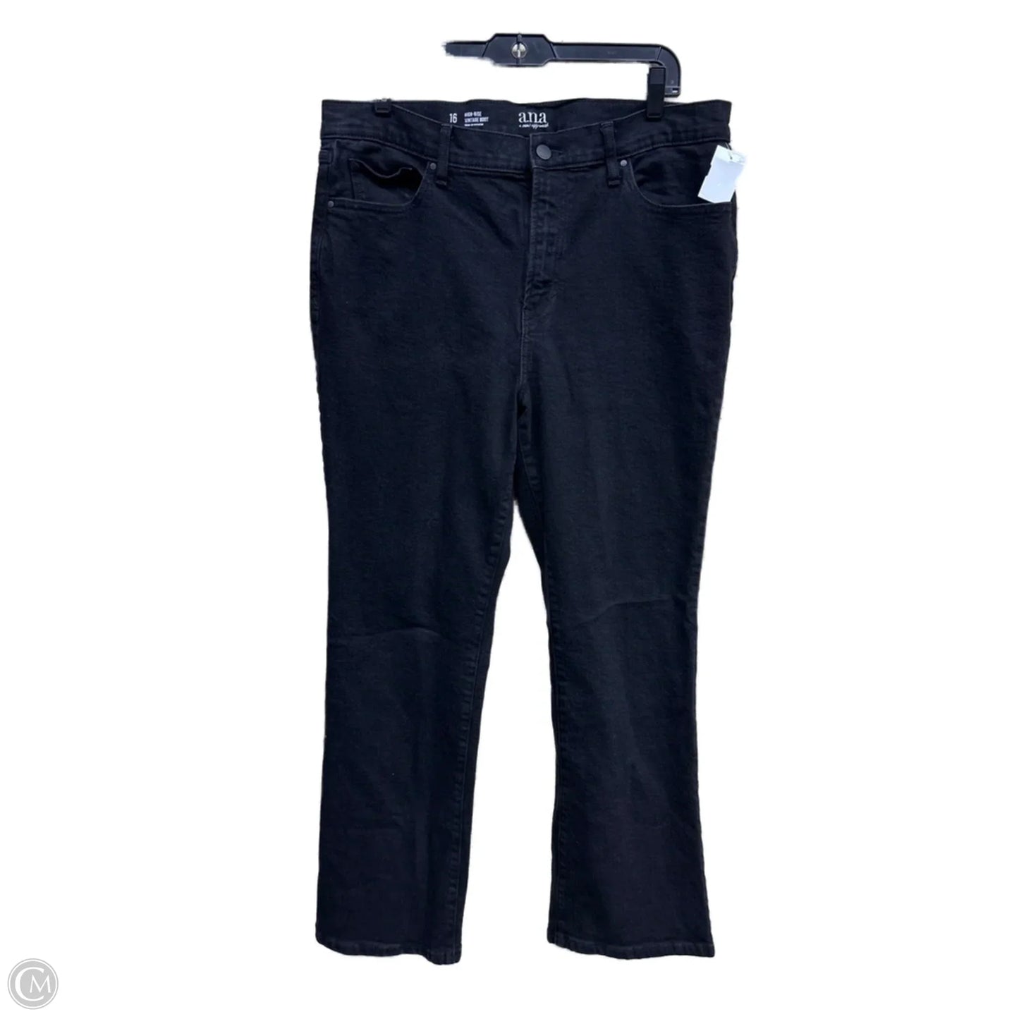 Jeans Boot Cut By Ana In Black Denim, Size: 16