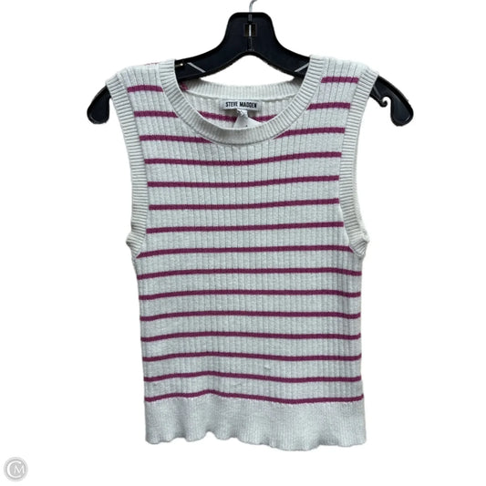 Top Sleeveless By Steve Madden In Striped Pattern, Size: L