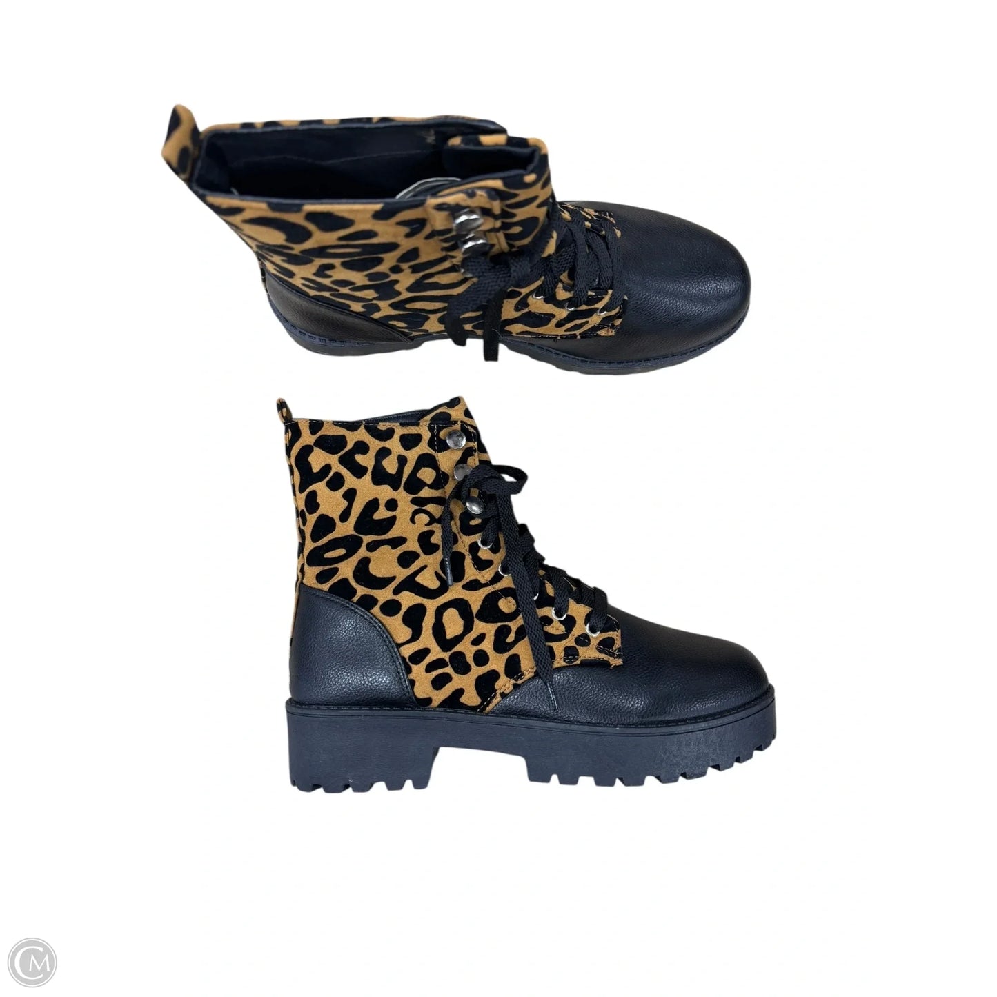 Boots Ankle Flats By Qupid In Animal Print, Size: 8