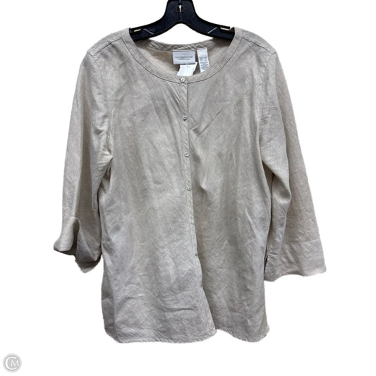 Top Long Sleeve By Liz Claiborne In Brown, Size: Xl