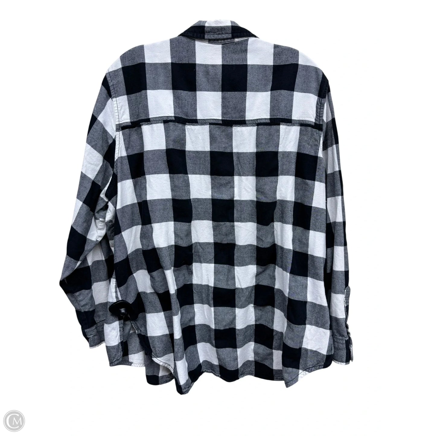 Top Long Sleeve By Universal Thread In Plaid Pattern, Size: Xxl
