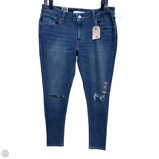 Jeans Skinny By Levis In Blue Denim, Size: 14
