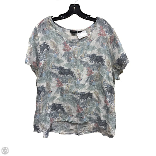 Top Short Sleeve By Tahari By Arthur Levine In Multi-colored, Size: 2x