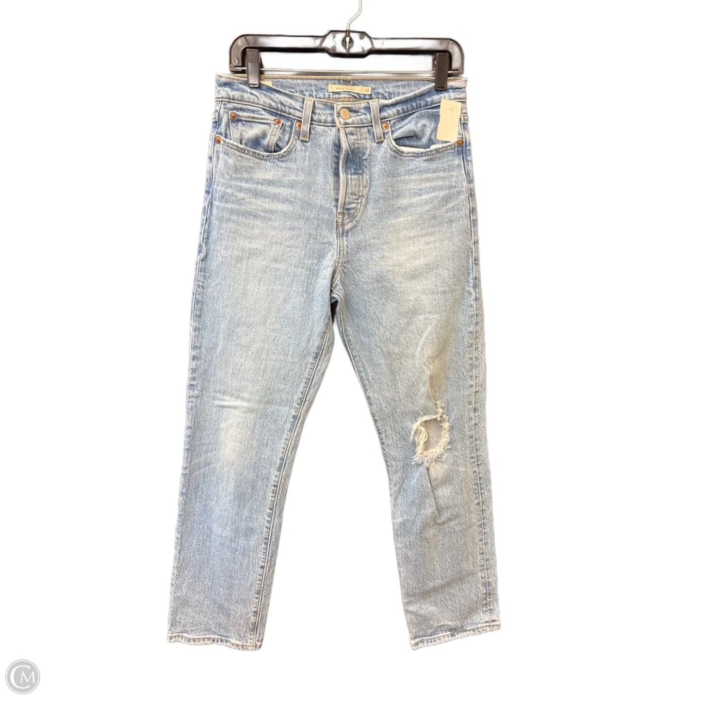Jeans Straight By Levis In Blue Denim, Size: 6