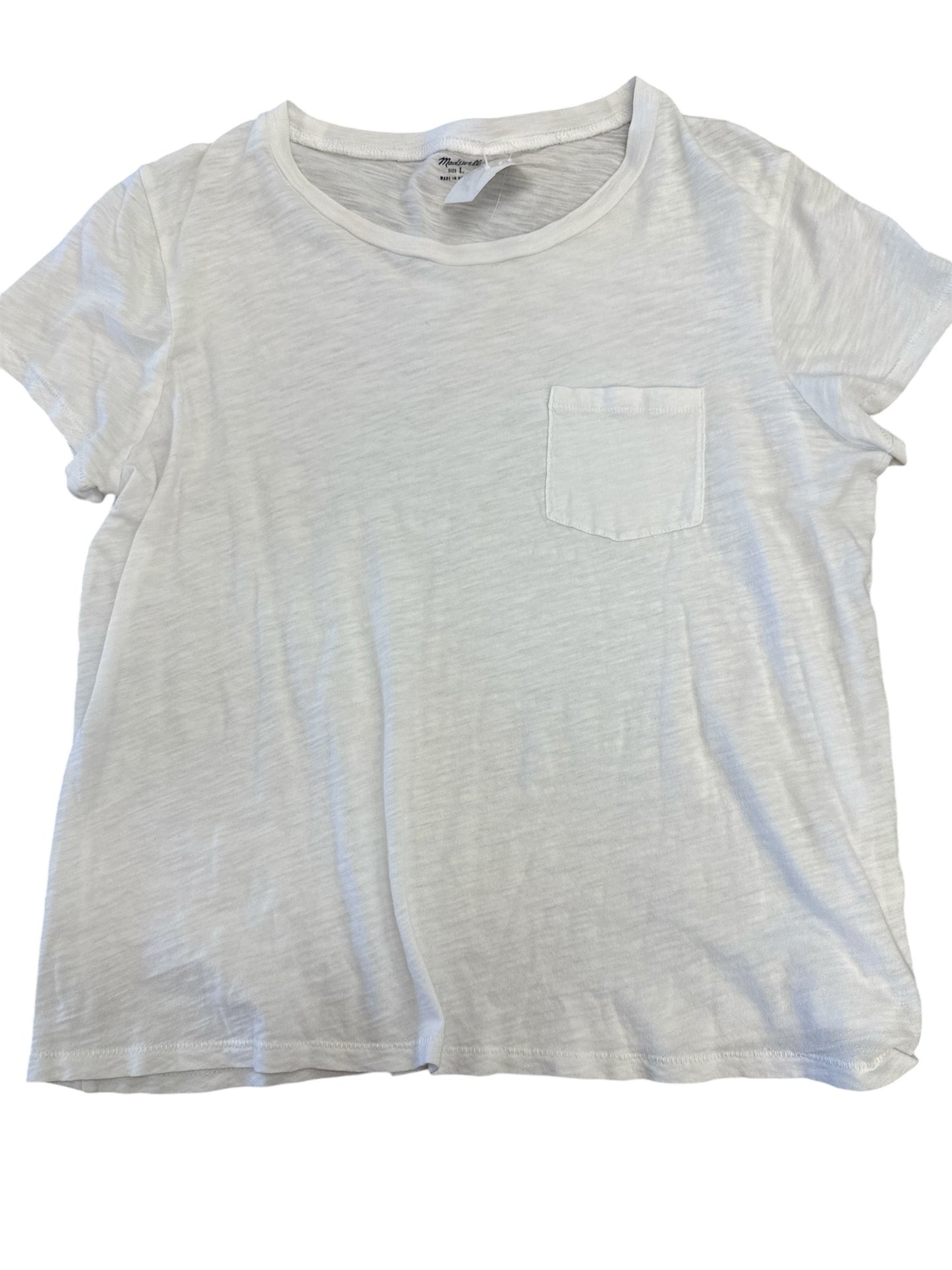 Top Short Sleeve By Madewell In White, Size: L