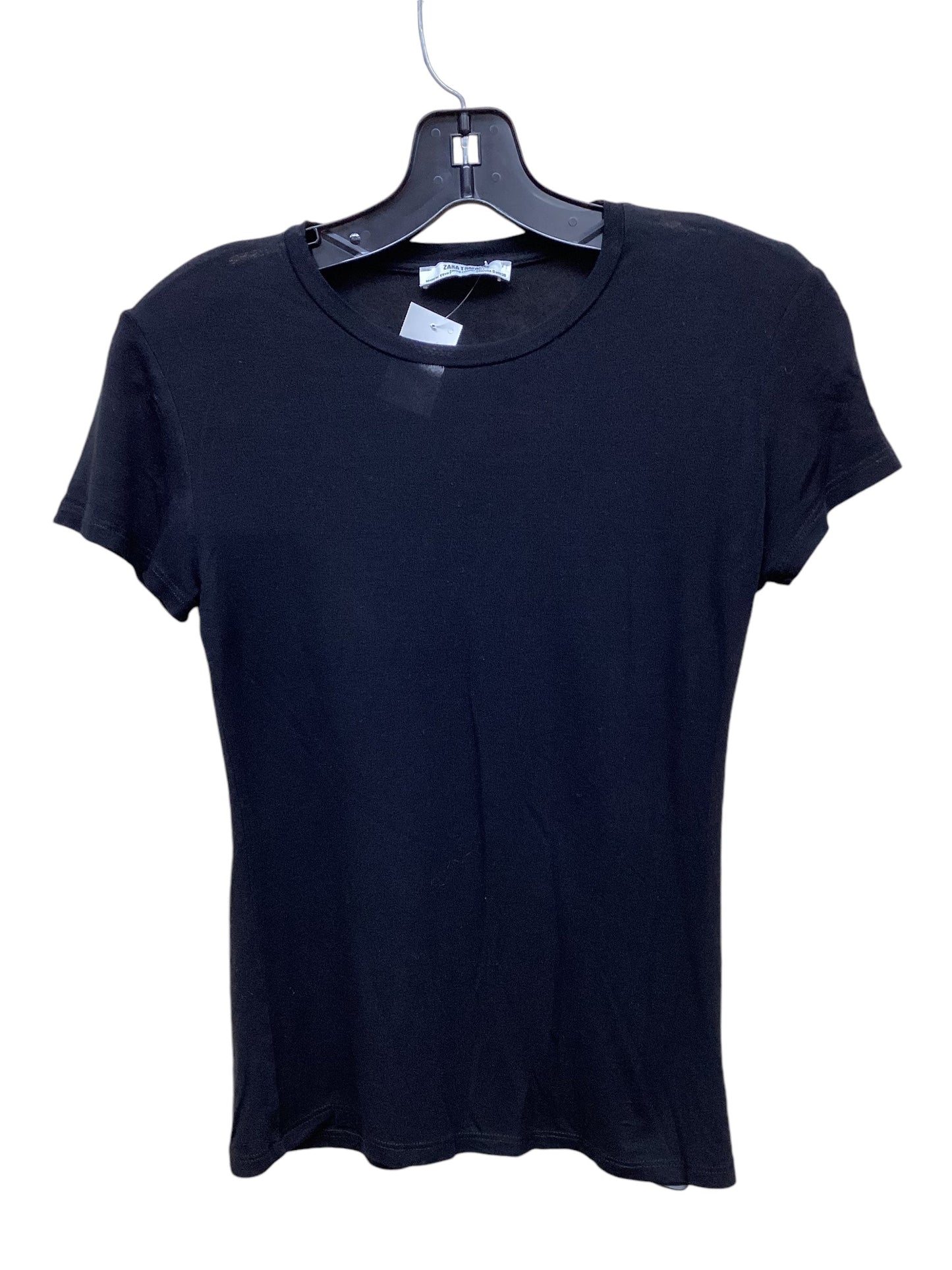 Top Short Sleeve By Zara In Black, Size: S