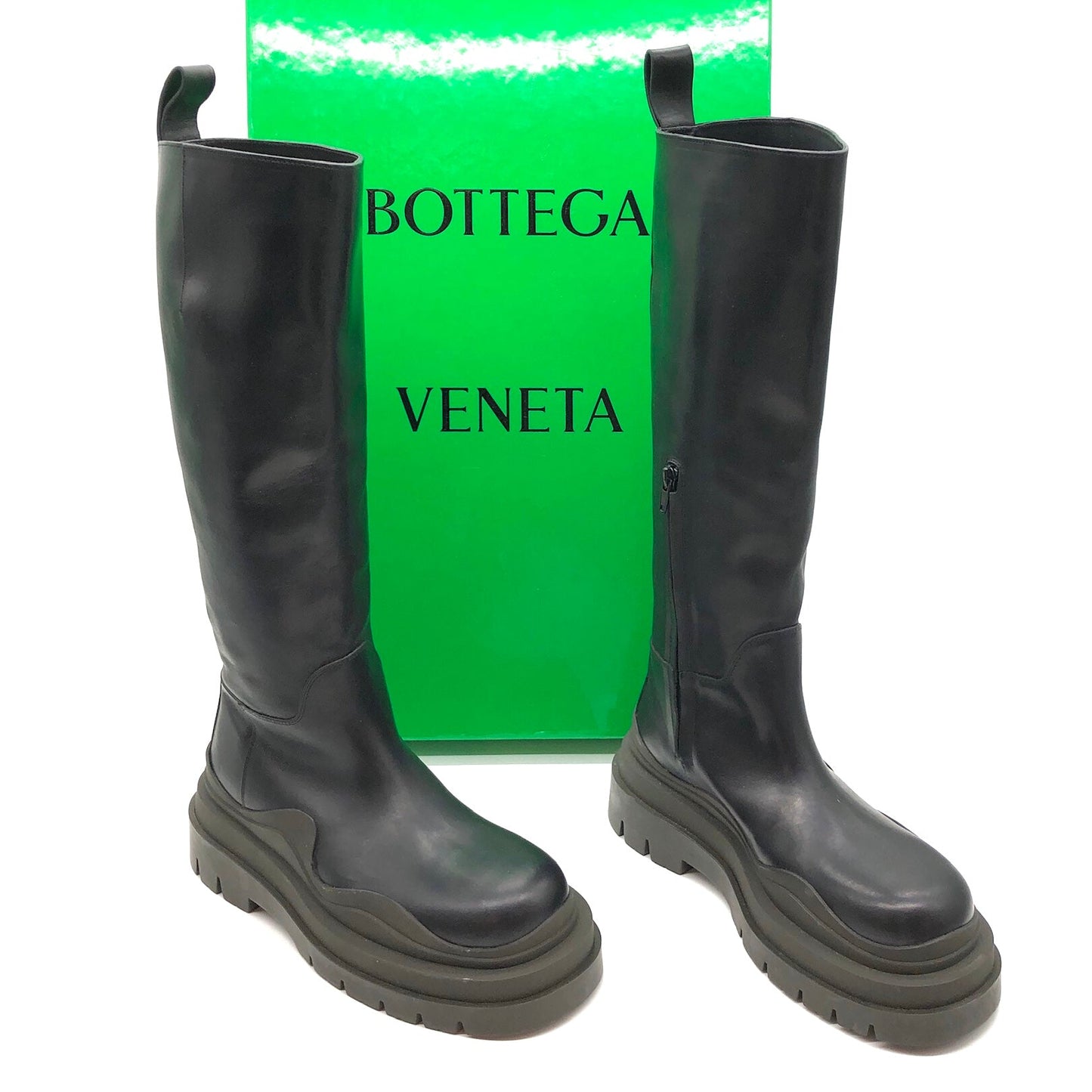 Black Boots Luxury Designer Bottega Veneta, Size 8|38