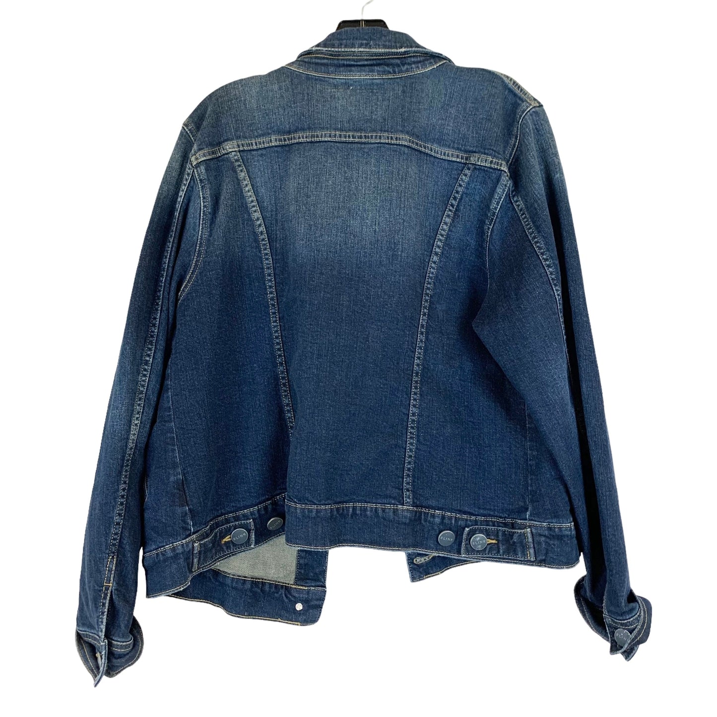 Blue Denim Jacket Faux Fur & Sherpa Slink Jeans, Size 2x