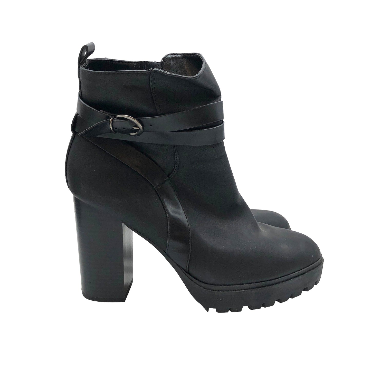 Black Boots Ankle Heels City Classified, Size 10