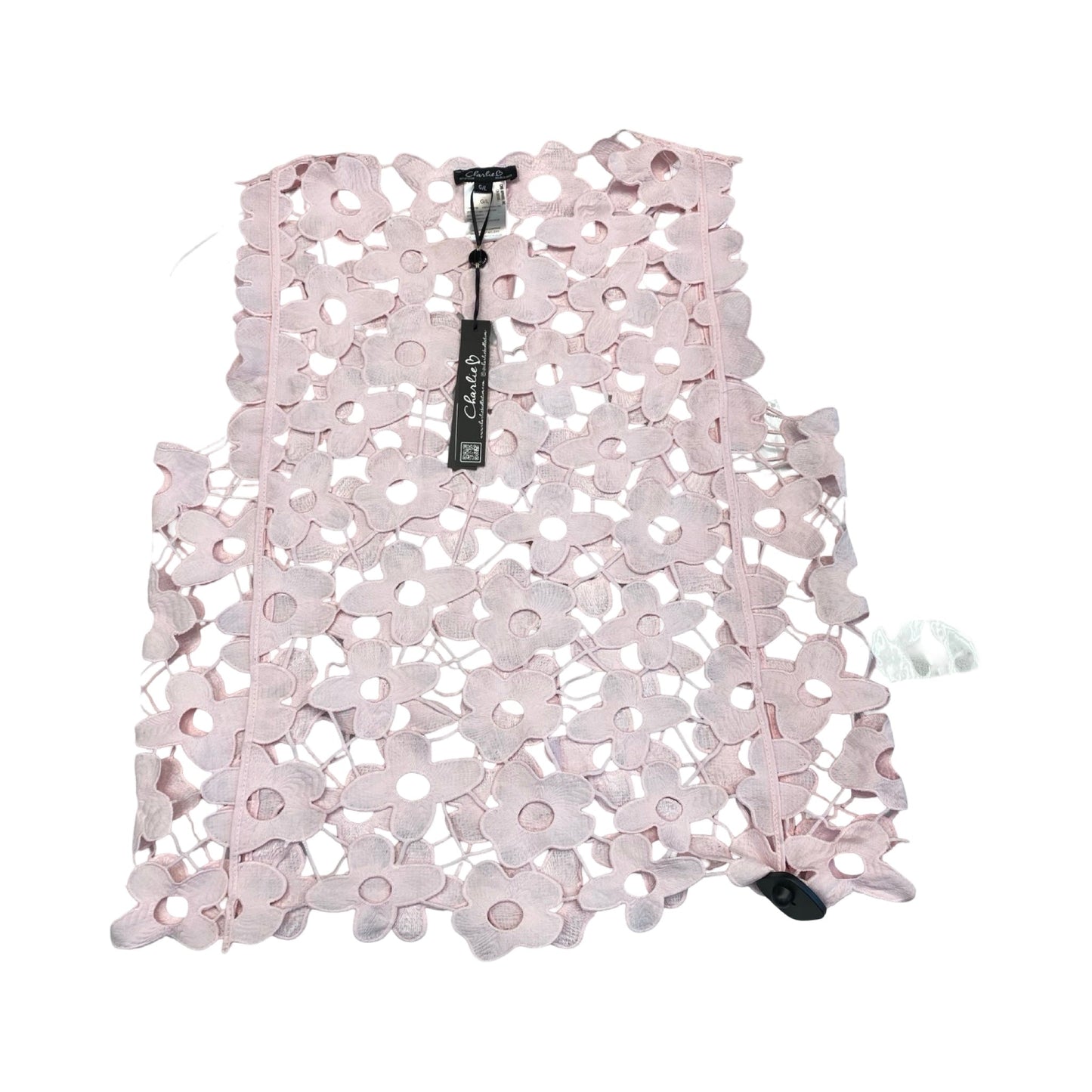 Top Sleeveless By Charlie B In Pink, Size:L