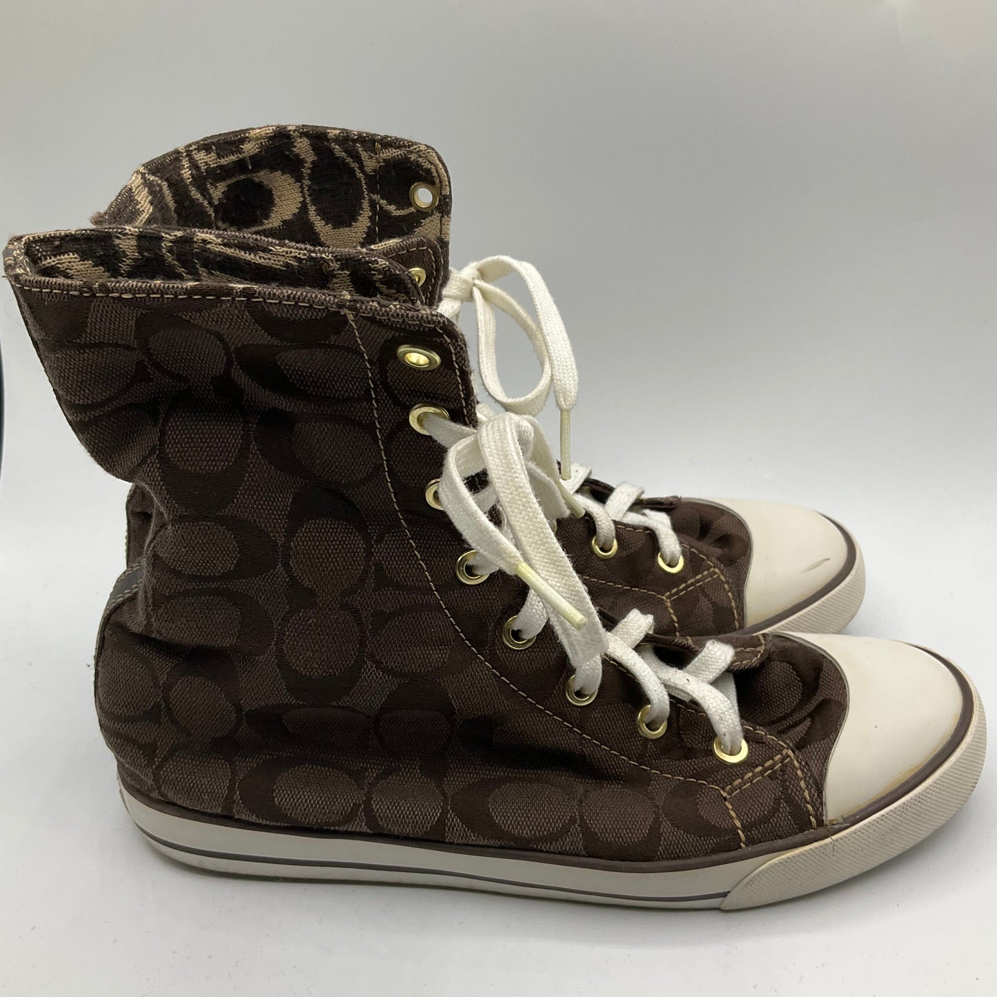 Shoes Sneakers By Coach In Brown, Size: 8