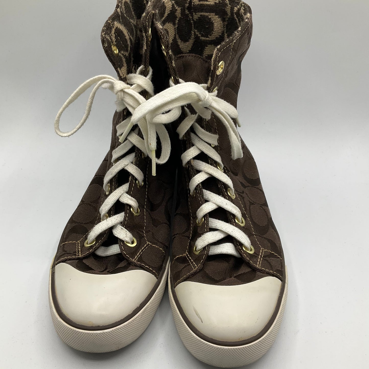 Shoes Sneakers By Coach In Brown, Size: 8