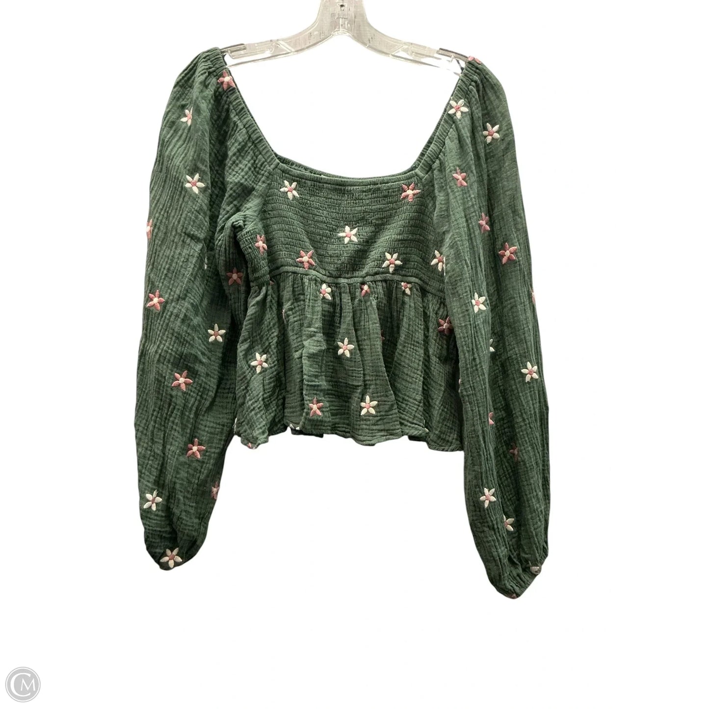 Top Long Sleeve By Altard State In Green, Size: M