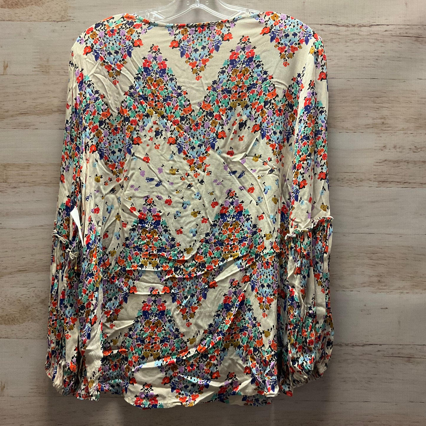 Top Long Sleeve By Democracy In Multi-colored, Size: S