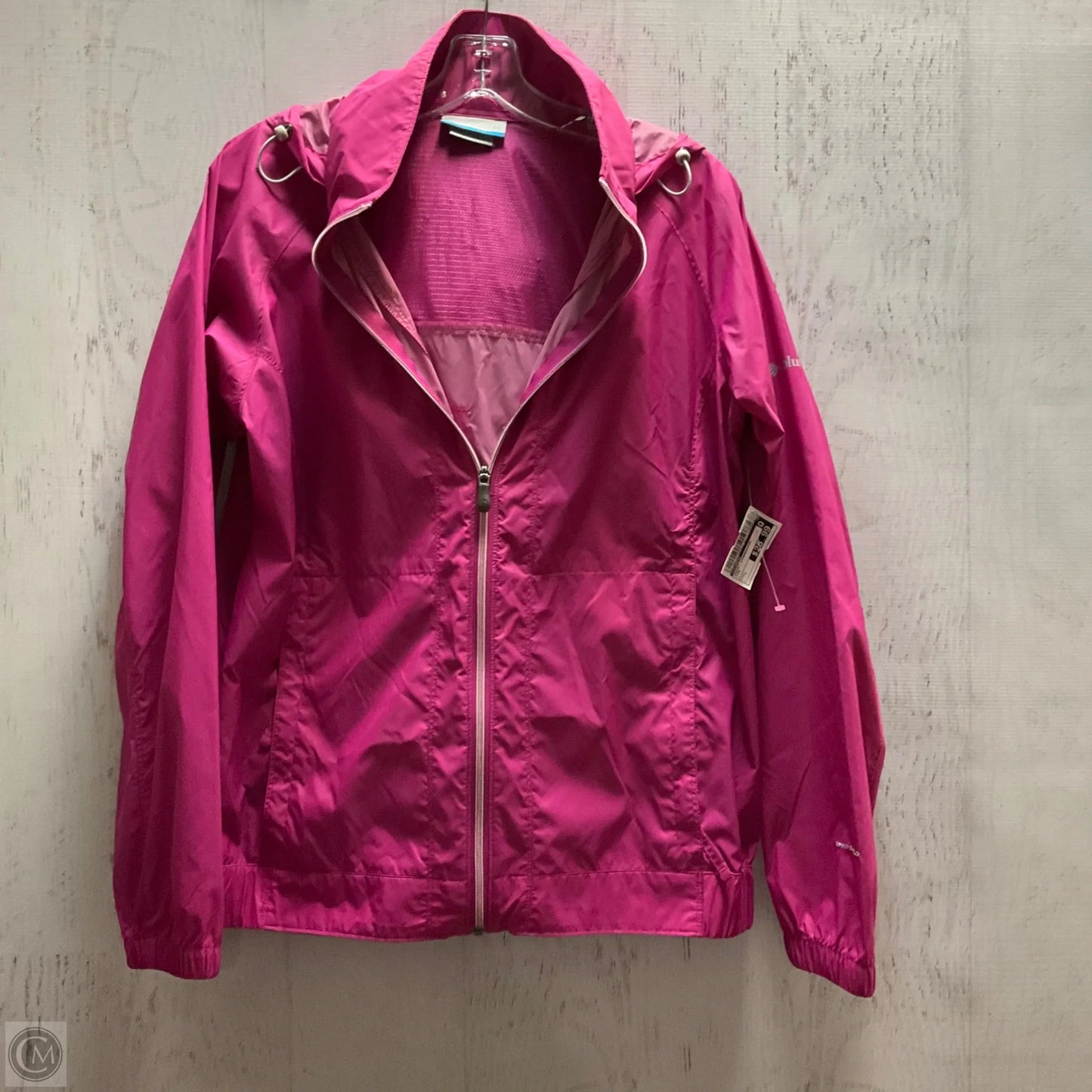 Jacket Windbreaker By Columbia In Pink, Size: L