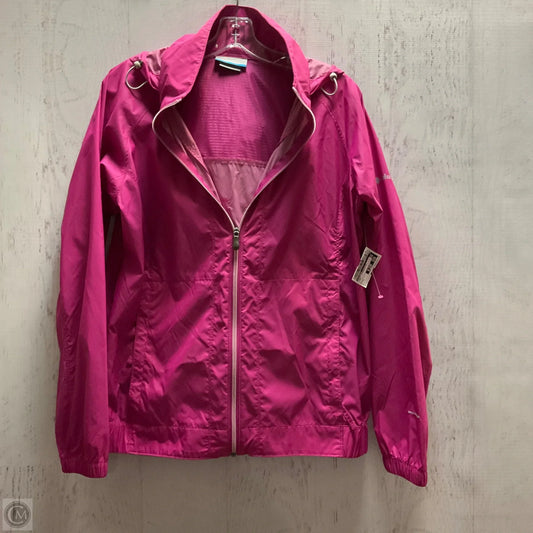 Jacket Windbreaker By Columbia In Pink, Size: L
