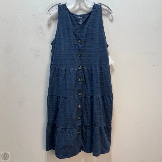 Dress Casual Midi By Sonoma In Blue, Size: Xl