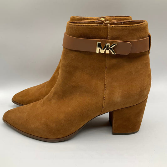 Boots Ankle Heels By Michael Kors In Brown, Size: 10