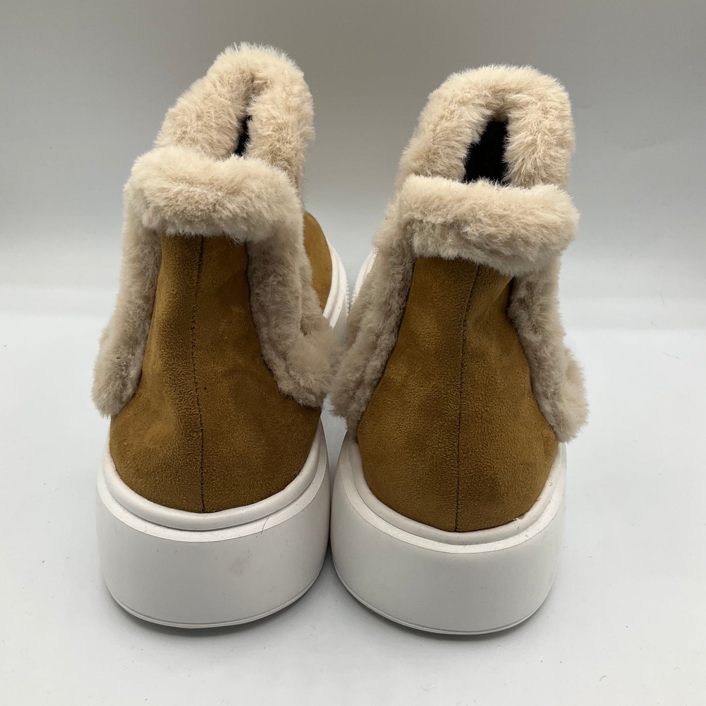 Boots Ankle Flats By Nine West In Tan, Size: 7.5