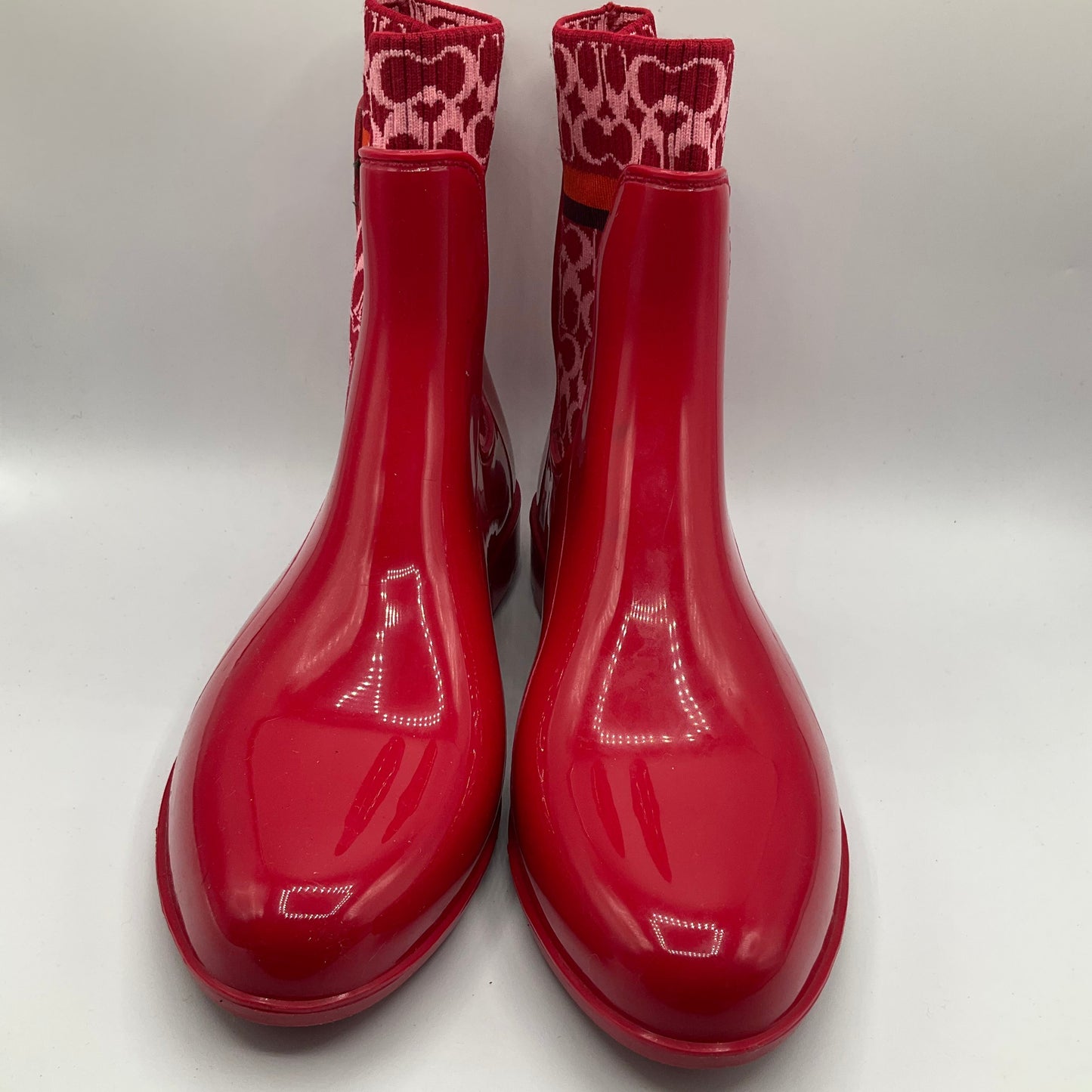 Boots Rain By Coach In Red, Size: 9