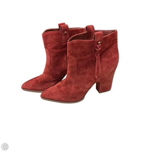 Boots Ankle Heels By Sam Edelman In Orange, Size: 9